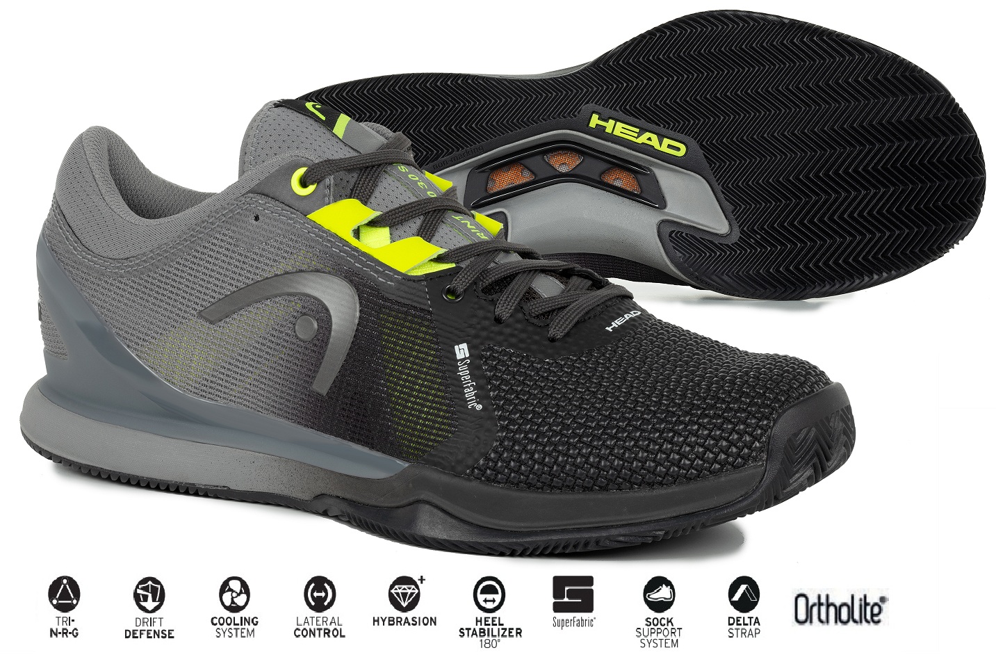 Теннисная обувь HEAD Sprint Pro 3.0 SF Clay BKYE - 26.5 см (Eur. 41)