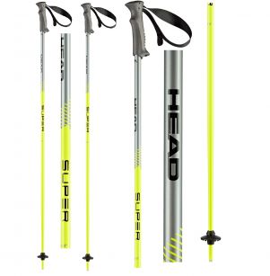 Палки горнолыжные Head SUPERSHAPE black neon yellow - 105 см
