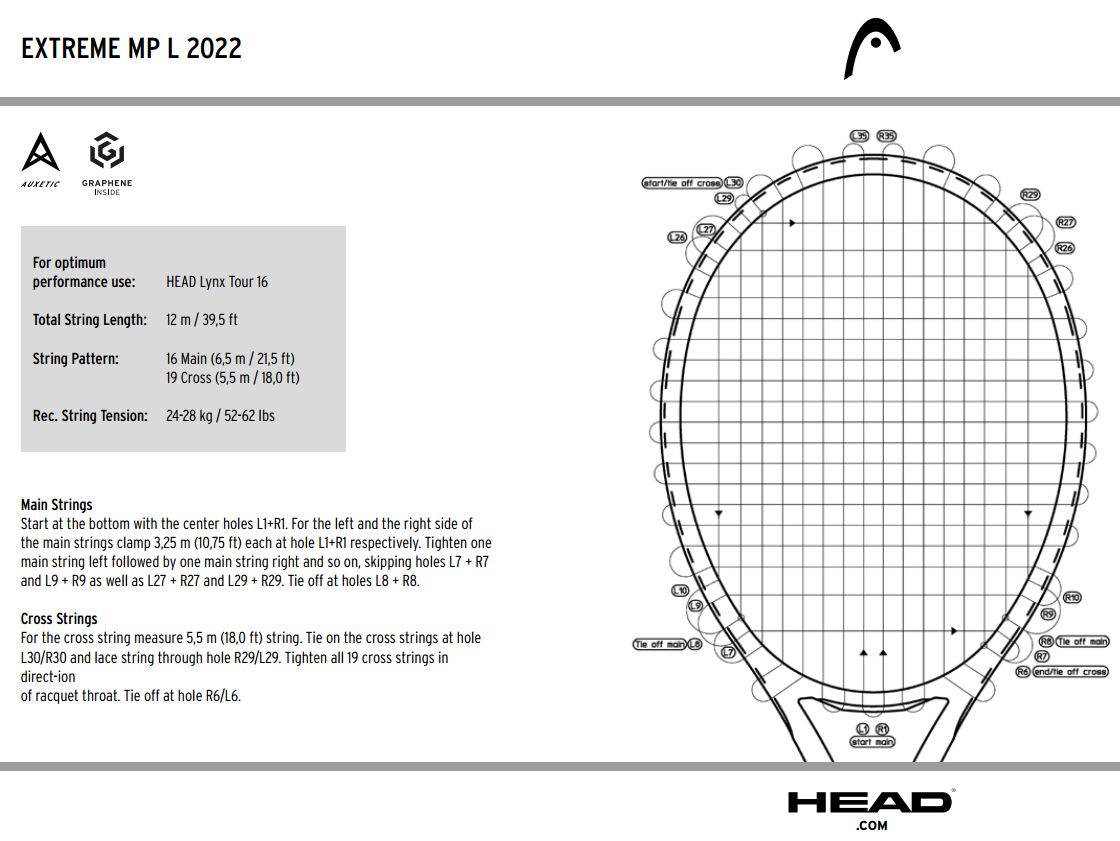  Ракетка теннисная Head EXTREME MP L 2022 (ручка 2)