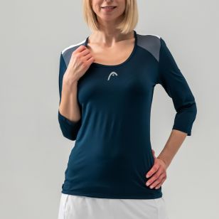 Head CLUB 22 Tech 3/4 Shirt Women DB - 34/36 (XS)