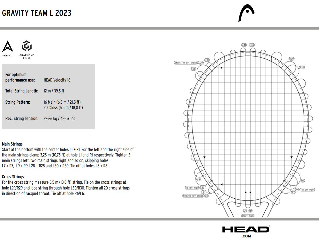  Ракетка теннисная HEAD Gravity TEAM L 2023 (ручка S2)