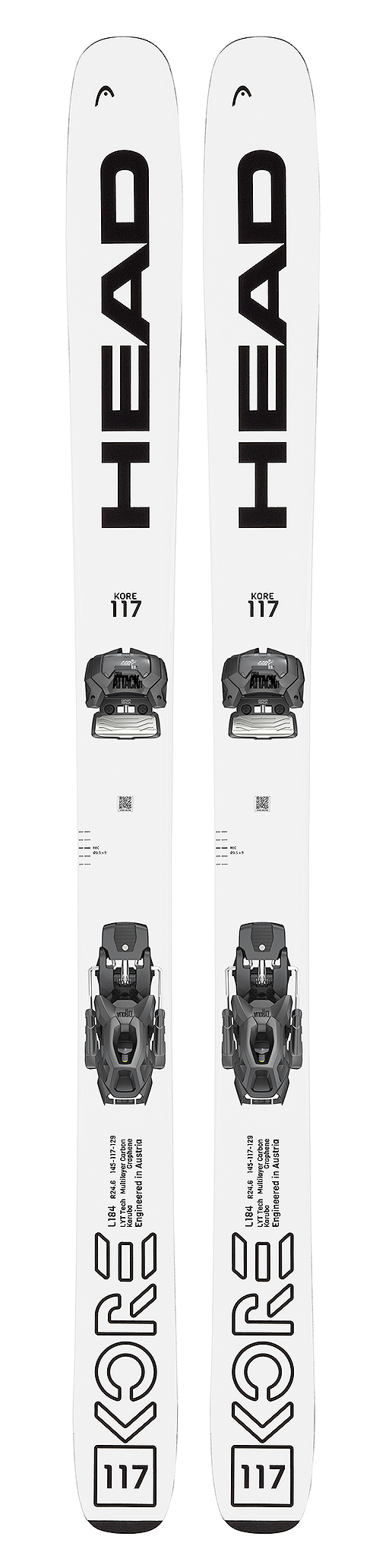 Горные лыжи Head KORE 117 bk/wh – 184 см