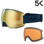 Маска Head MAGNIFY 5K gold/petrol с дополнительной линзой S1+S3 (ночь, солнце)