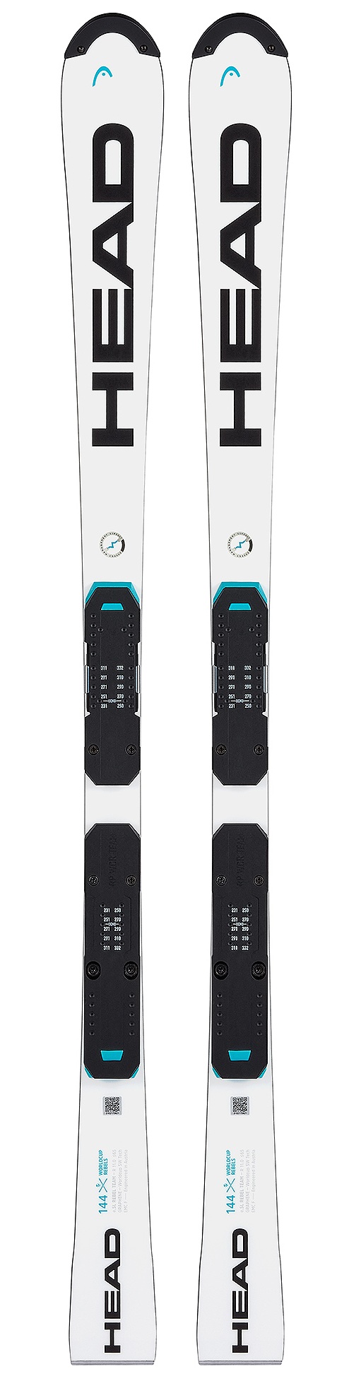 Горные лыжи Head WCR E.SL REBEL Team SW RP WCR T wh/bk - 126 см