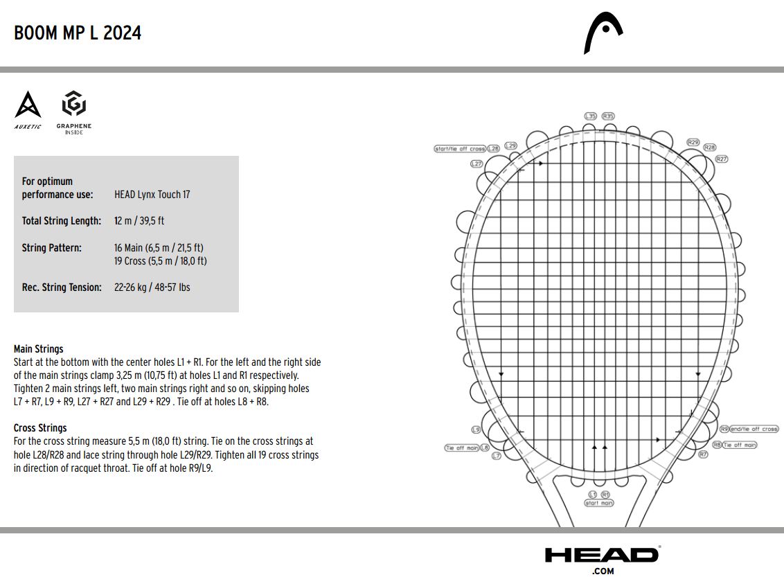 Ракетка теннисная Head BOOM MP L 2024 (ручка S2)