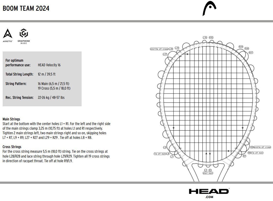 Ракетка теннисная Head BOOM TEAM 2024 (ручка S2)