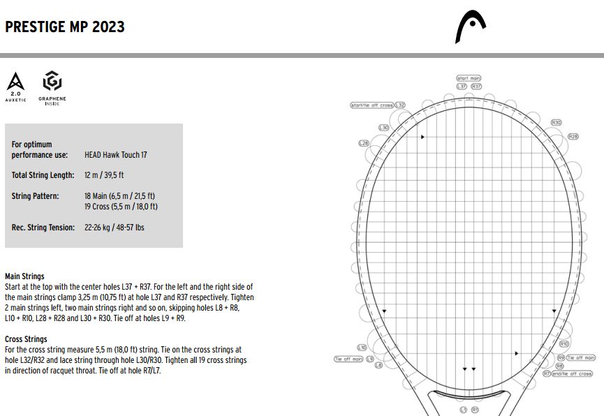 Ракетка теннисная Head PRESTIGE MP 2023 (ручка 3)