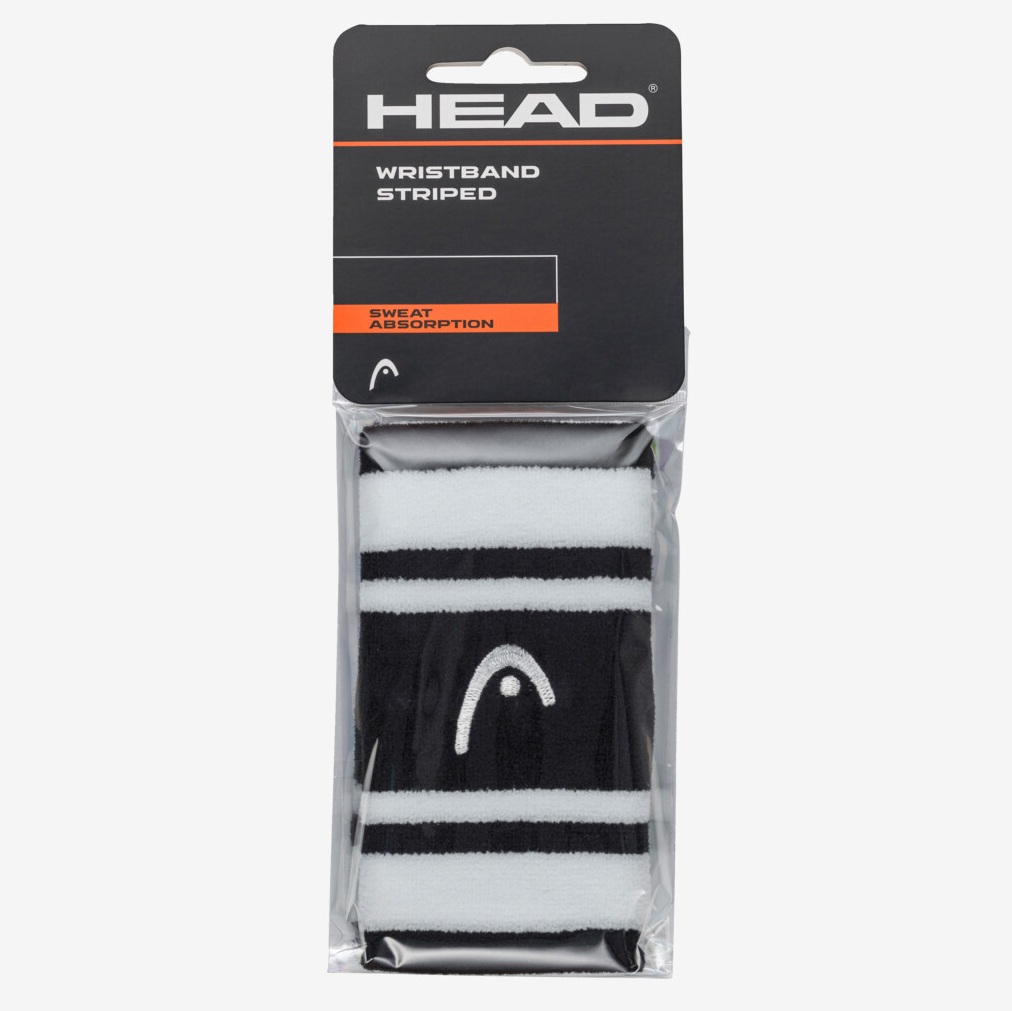 Напульсник HEAD Wristband striped 5" BKWH - 1 шт.