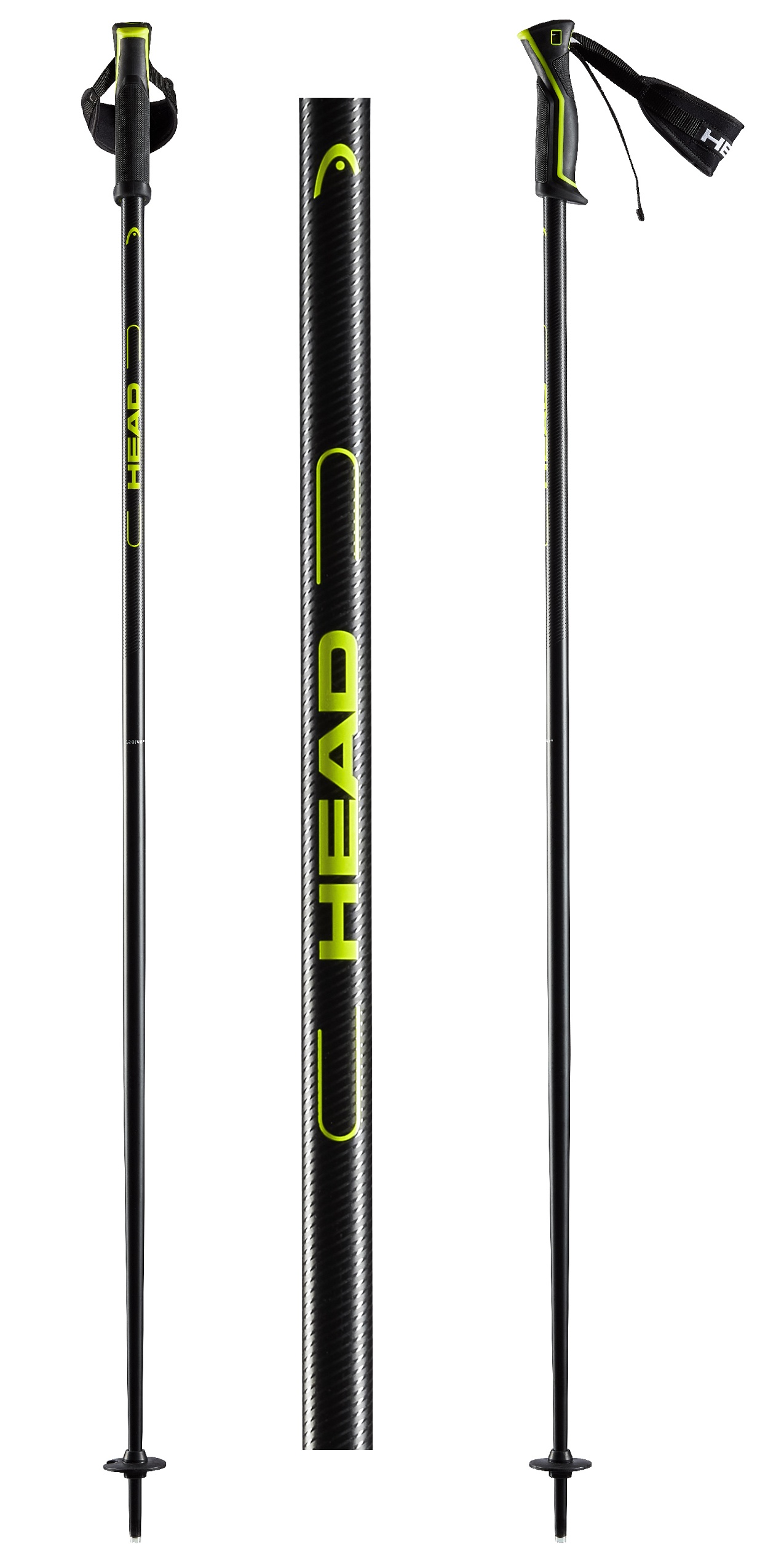 Палки горнолыжные Head FRONTSIDE anthracite/yellow - 120 см