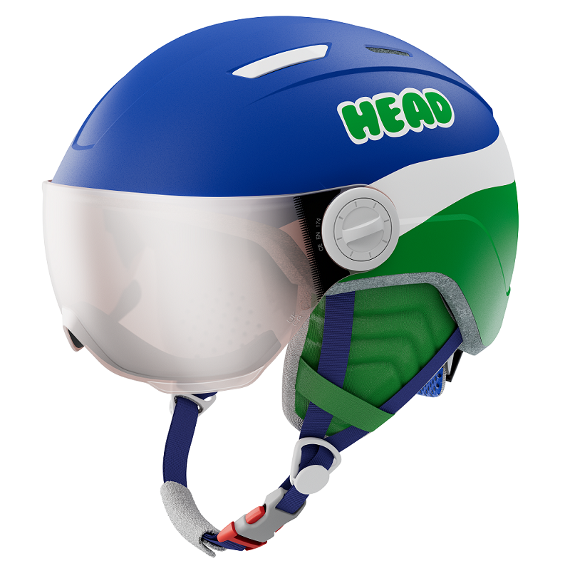 Шлем Head MOJO Visor blue/green S2 (день) - размер XS/S (52-56 cм)