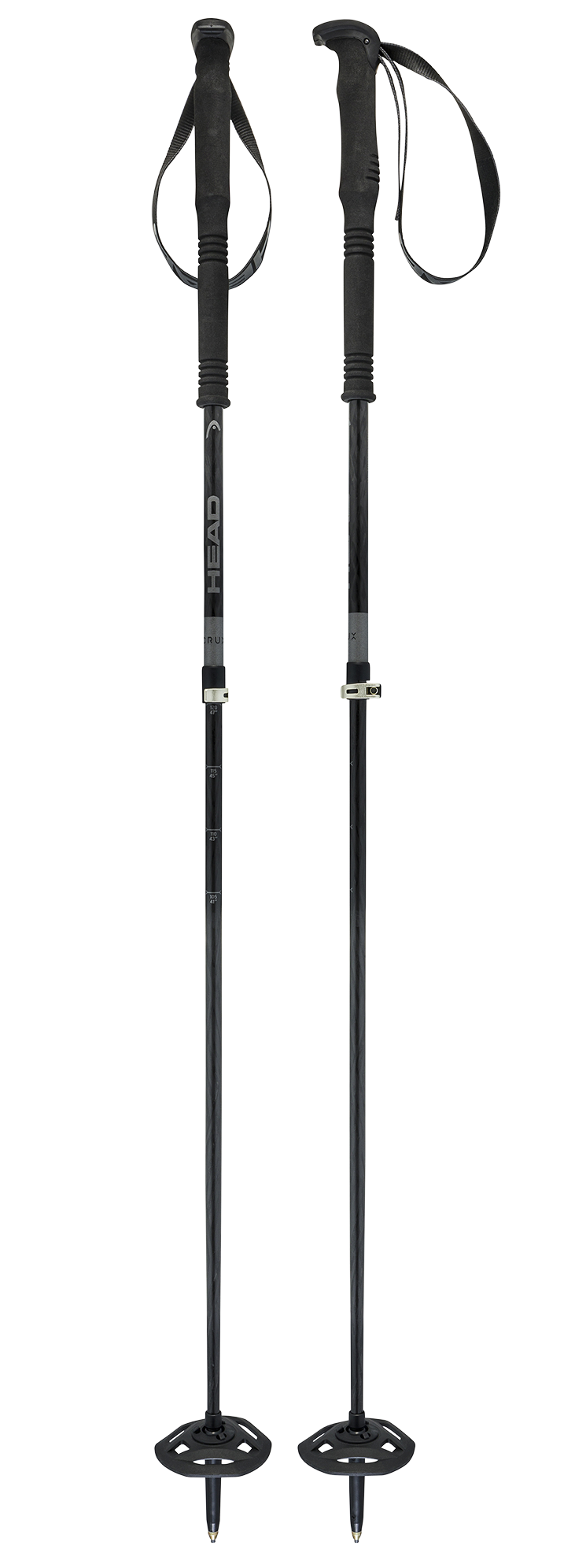 Палки горнолыжные Head CRUX Carbon - регулируется от 105 до 140 см