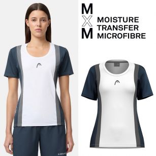 Head CLUB 25 TECH T-Shirt Women NVWH - 36/38 (S)