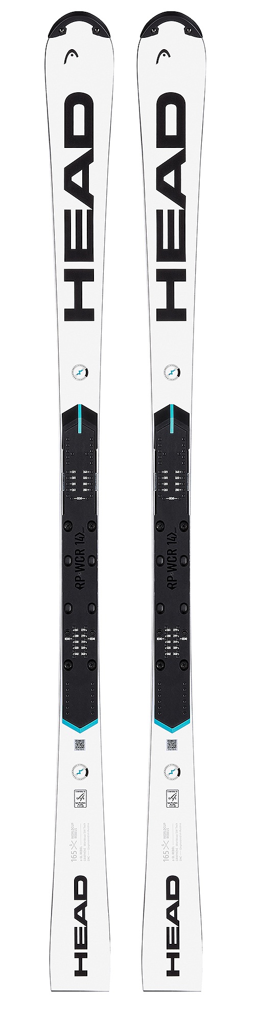 Горные лыжи Head WCR e-SL Rebel SW RP WCR 14 wh/bk - 151 см