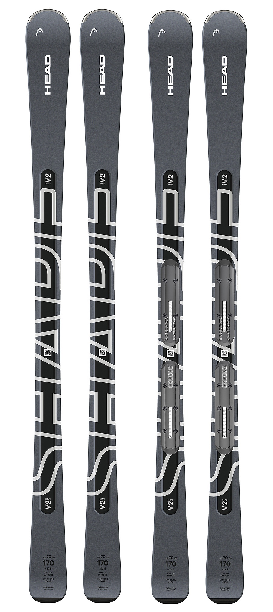 Горные лыжи Head SHAPE V2 AMT-PR anth/si - 156 см