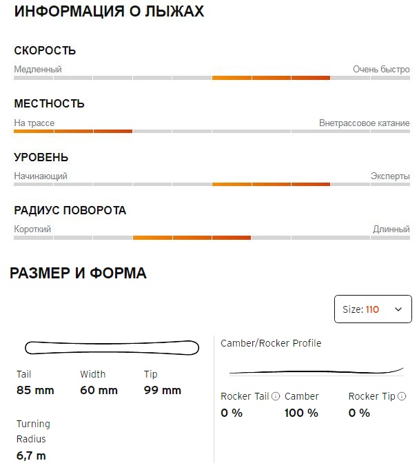 Горные лыжи Head WC е.RACE Team SW bk/bl (без платформы) - 110 см