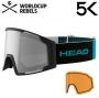 Маска Head NEVES PRO 5K RACE chrome RD с дополнительной линзой S1+S2 (ночь, день) - размер L