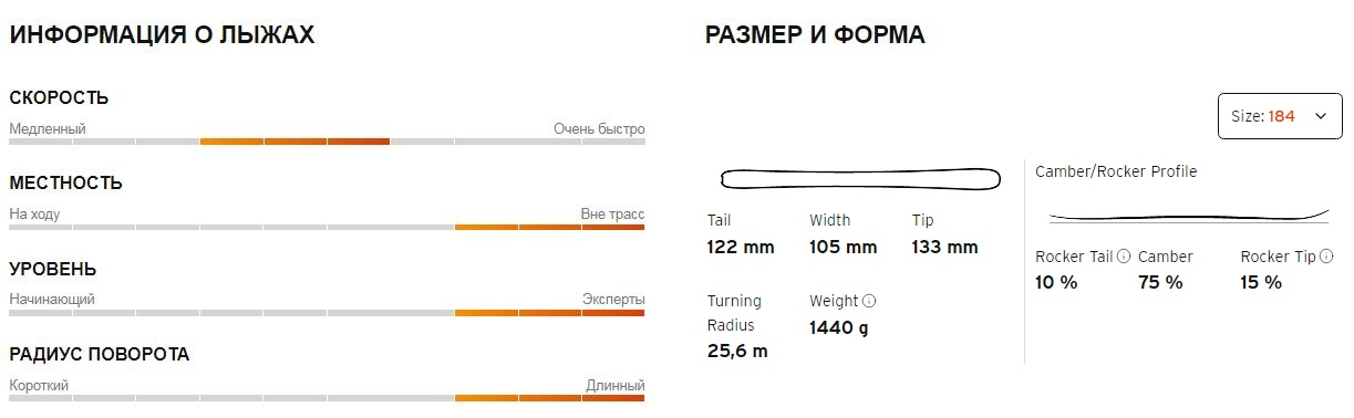 Горные лыжи Head CRUX 105 PRO bk/pi - 184 см