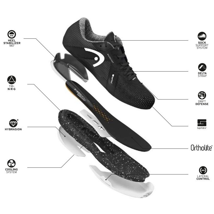 Теннисная обувь Head SPRINT PRO 4.0 SF Men BKWH - 27 см (Eur. 42)