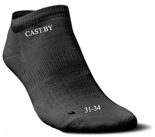 Теннисные носки CAST короткие (черные) - 31-34