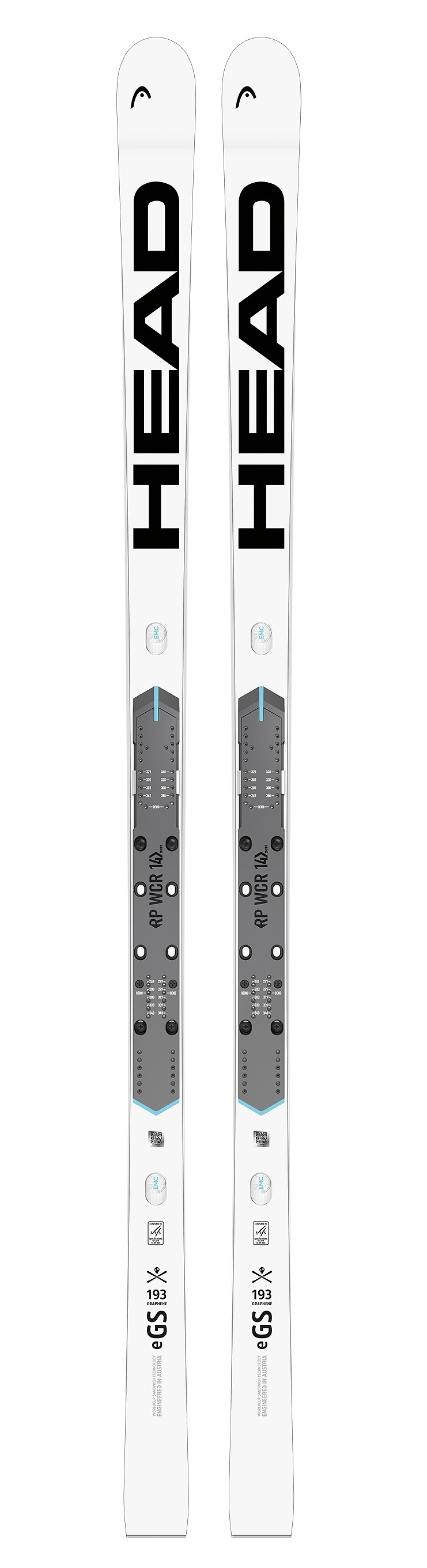 Горные лыжи Head WCR e-GS Rebel FIS SW RP WCR 14 wh/bk - 183 см