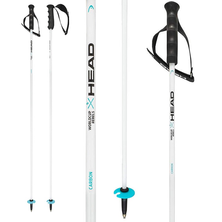 Палки горнолыжные Head WORLDCUP REBELS Carbon white - 140 см