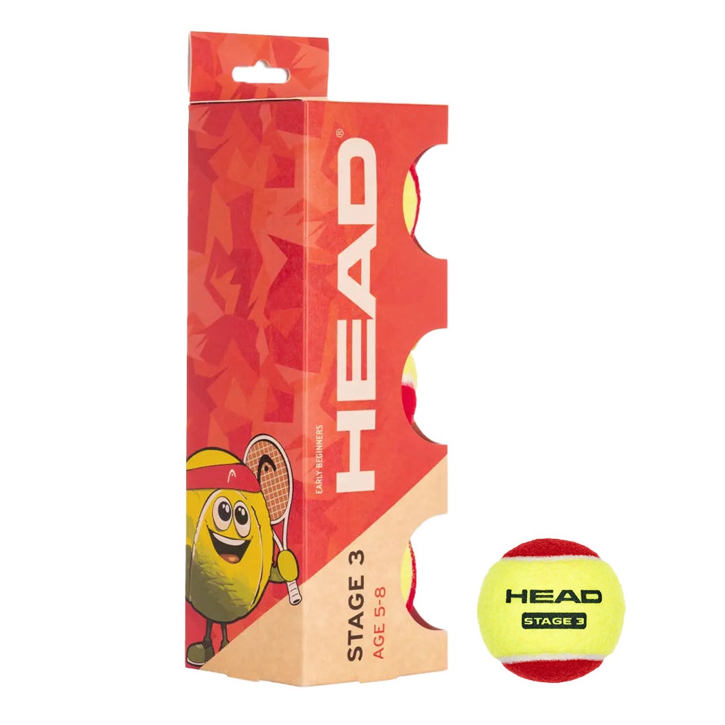 Мячи теннисные HEAD STAGE 3 - RED - 3 мяча