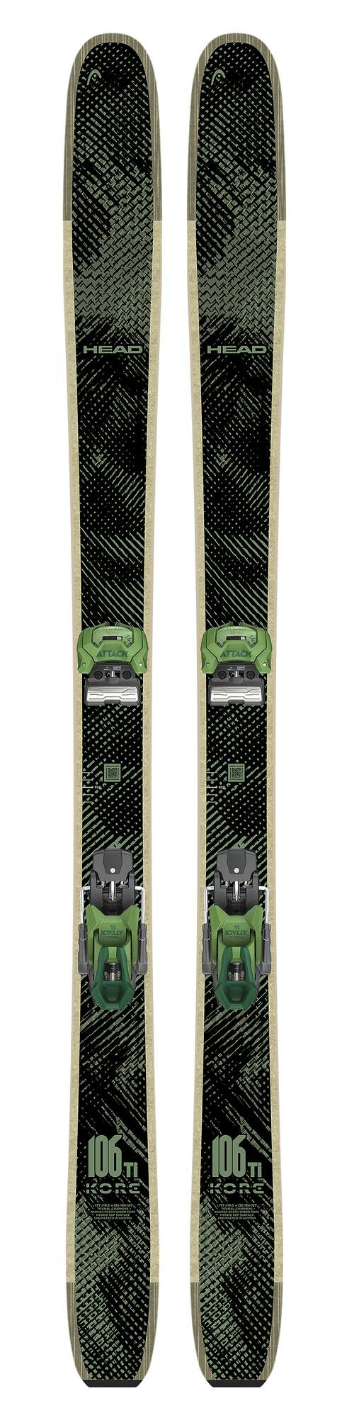 Горные лыжи Head KORE 106 Ti bk/ge – 170 см