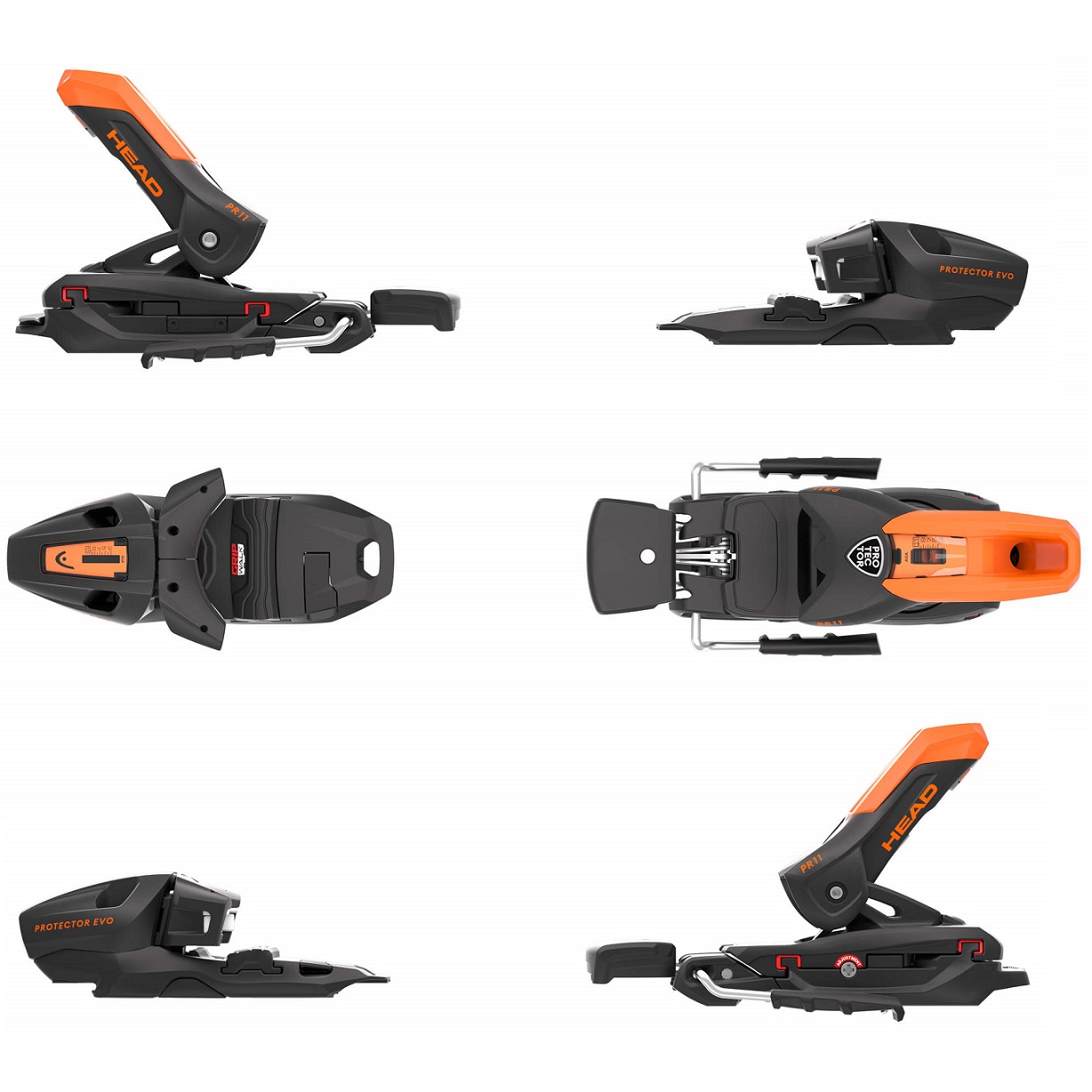 Крепления горнолыжные Head PROTECTOR EVO PR 11 GW [P-95] m.bk/or