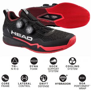 HEAD ENDURE Pro BOA Clay Men BKRD - 28 см (Eur. 43)