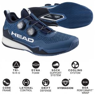 HEAD ENDURE Pro BOA Clay Men DBNV - 29 см (Eur. 44.5)