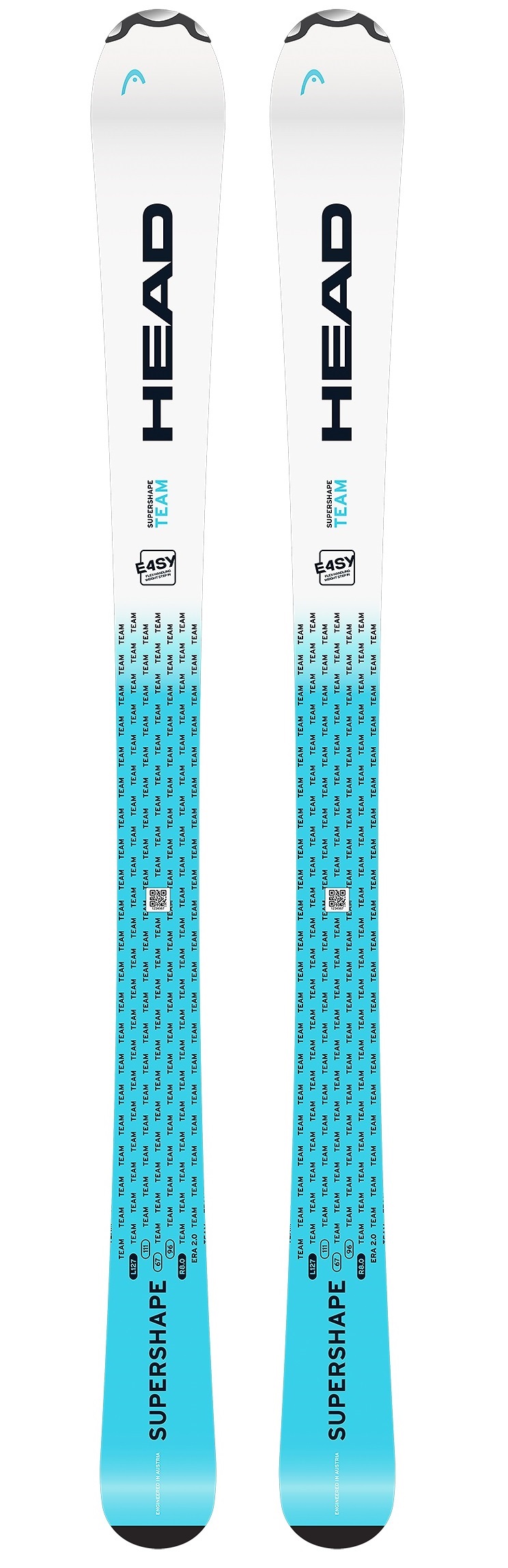 Горные лыжи Head SUPERSHAPE Team Easy wh/bl (без платформы) - 107 см