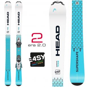 Горные лыжи Head SUPERSHAPE Team Easy wh/bl (без платформы) - 127 см