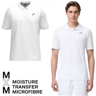Head CLUB 25 TECH Polo Shirt Men WH - 46/48 (S)