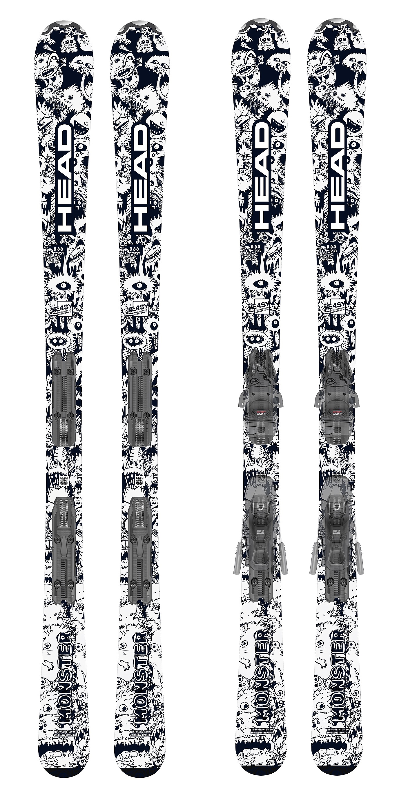 Горные лыжи Head MONSTER Easy JRS wh/bk - 147 см