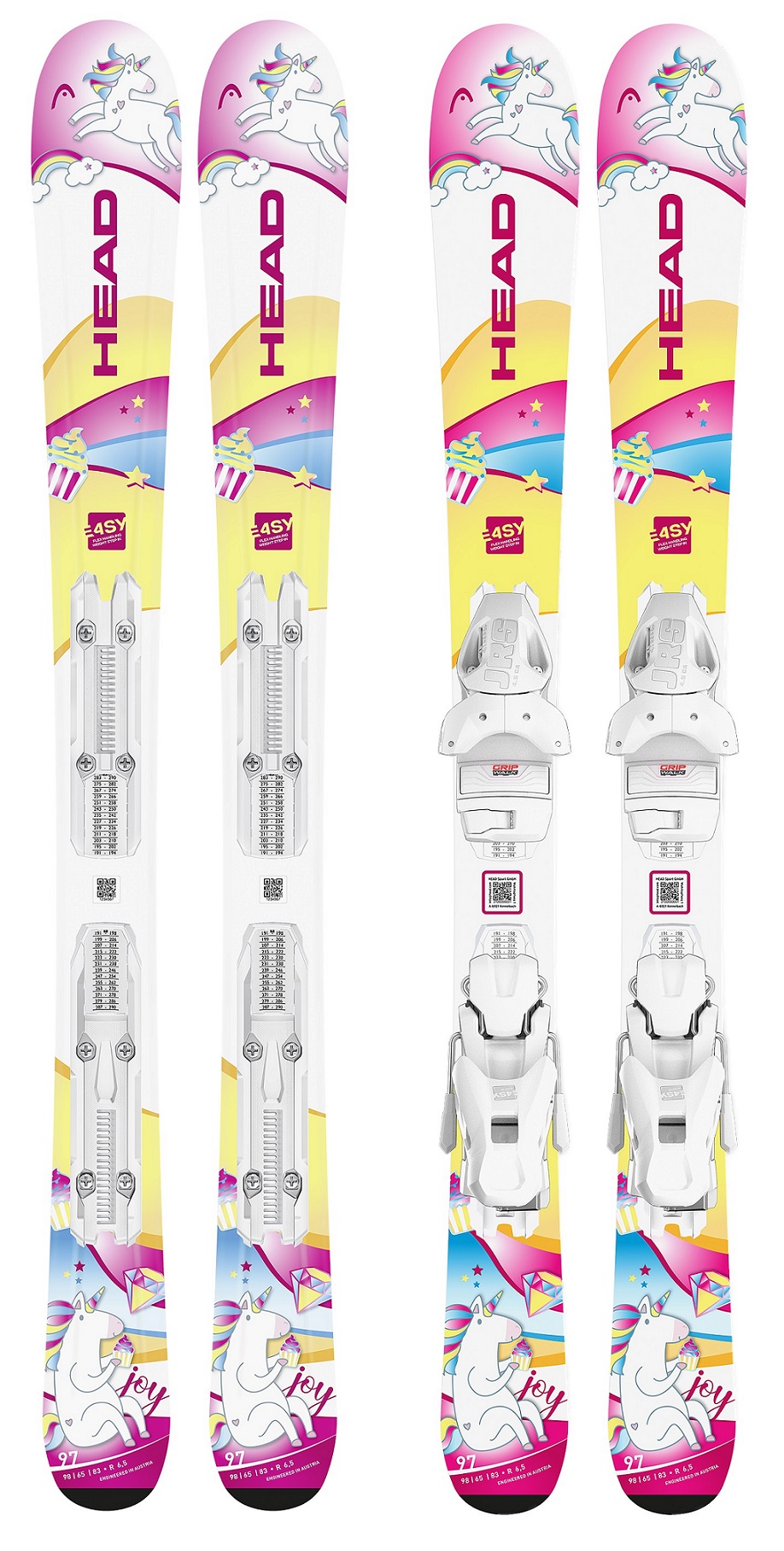 Горные лыжи Head UNICORN Easy JRS wh/pi - 97 см
