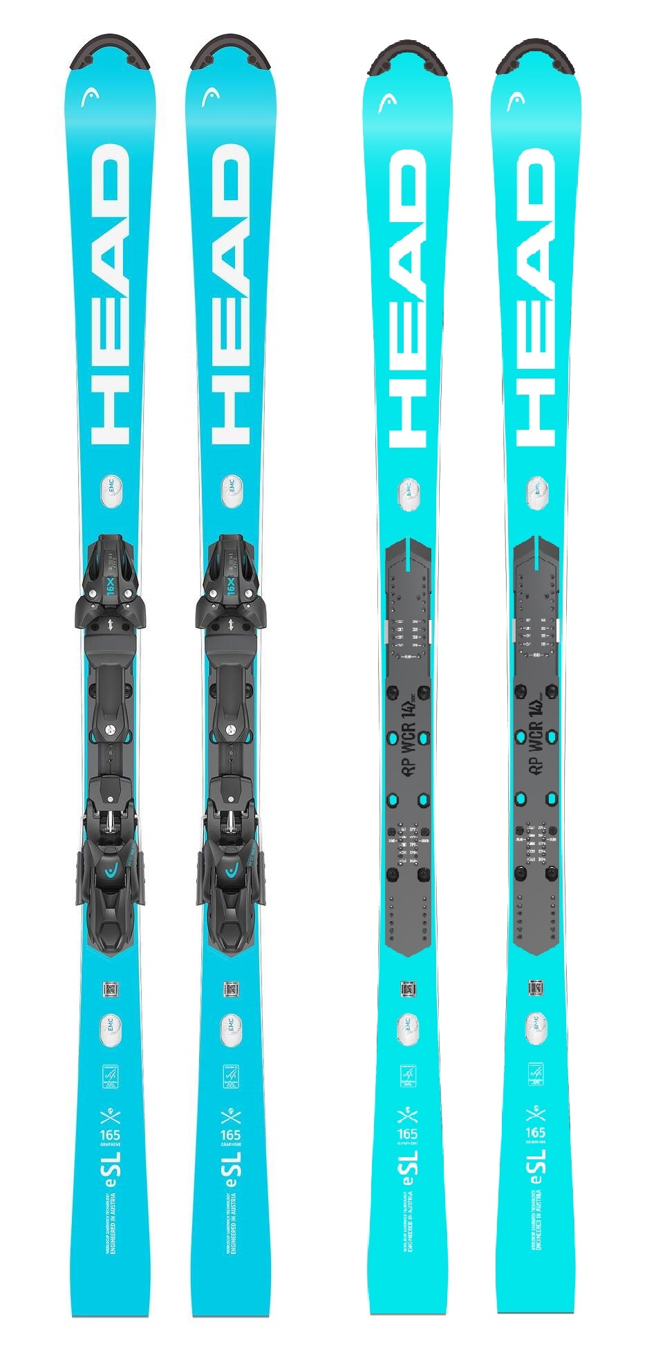 Горные лыжи Head WCR e-SL Rebel FIS SW RP WCR 14 bl/wh - 165 см