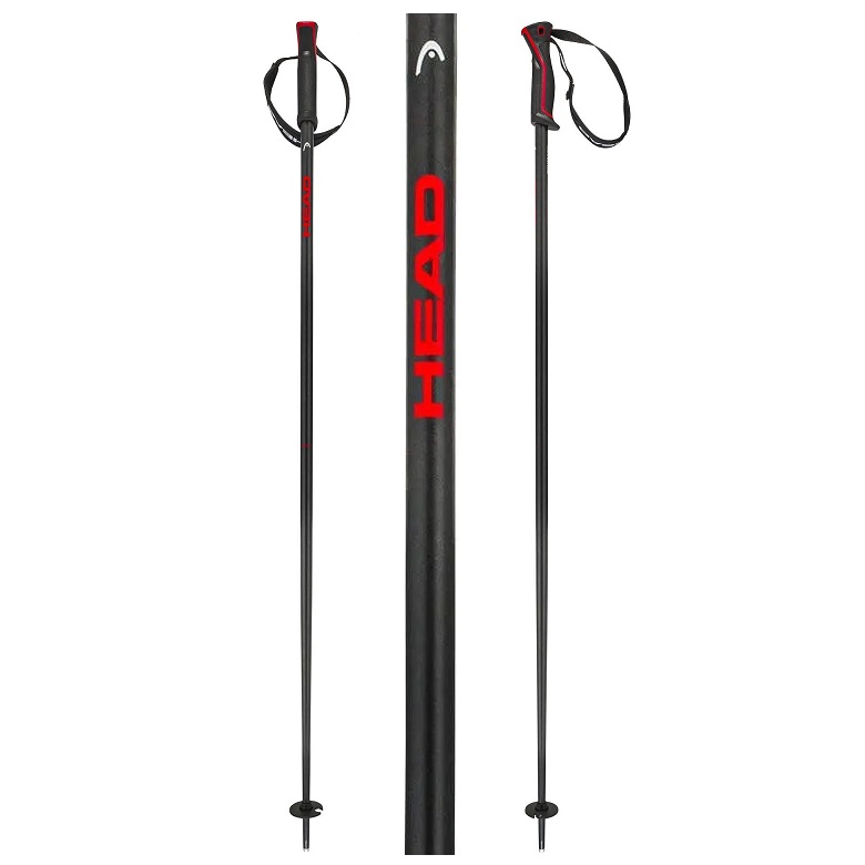 Палки горнолыжные Head FRONTSIDE black red - 125 см