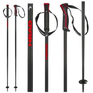 Палки горнолыжные Head FRONTSIDE black red - 135 см