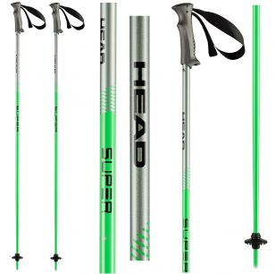 Палки горнолыжные Head SUPERSHAPE black neon green - 110 см